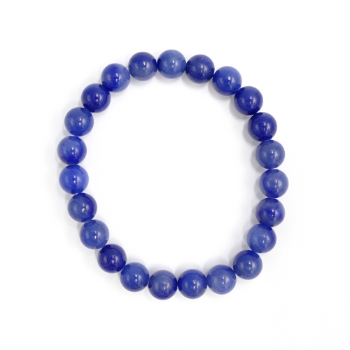 Gummiarmband mit Blauquarz (8 mm Kugeln)