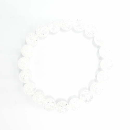 Gummiarmband mit Crashed Crystal (8 mm Kugeln)