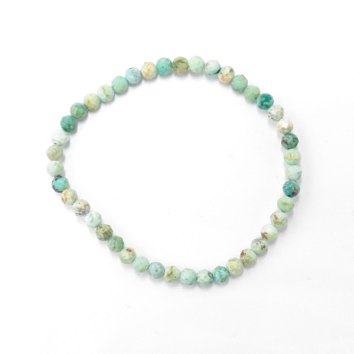 Gummiarmband mit Türkis echt (3-4 mm Kugeln facettiert)