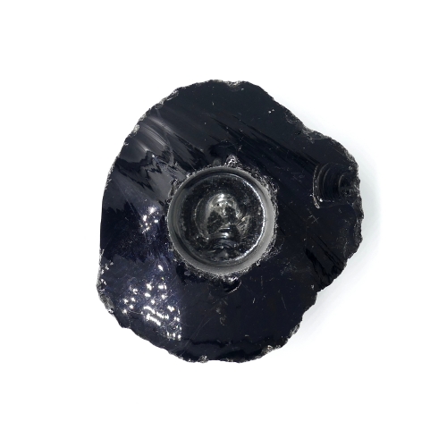 Obsidian Teelicht (9-11 cm)