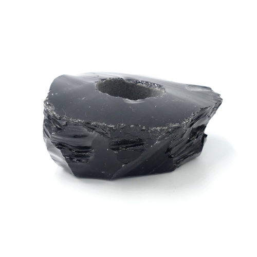 Obsidian Teelicht (9-11 cm)